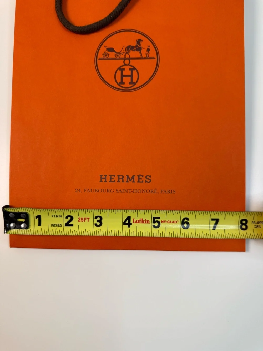 Hermès Orange Shopping Gift Bag Ribbon Luxury Boutique Packaging Set